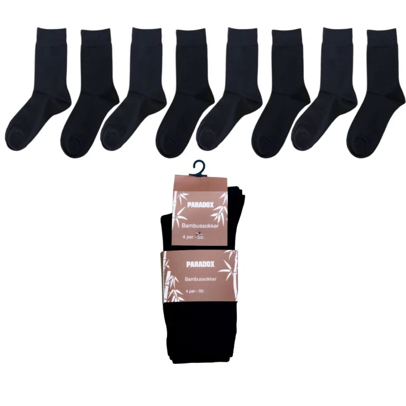 Bambus sokker 4-pack (sort) – BilliBill